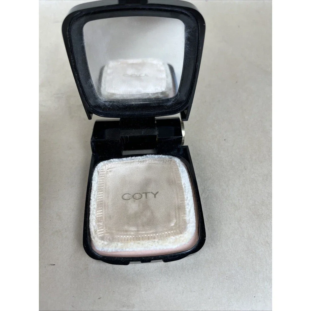 VTG‎ COTY DUETTE COMPACT AIRSPUN CREAM POWDER Honey Beige W/BOX NO LIPSTICK